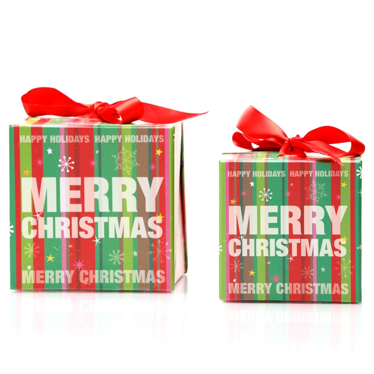 Cutie cadou de Crăciun - model fulgi de nea