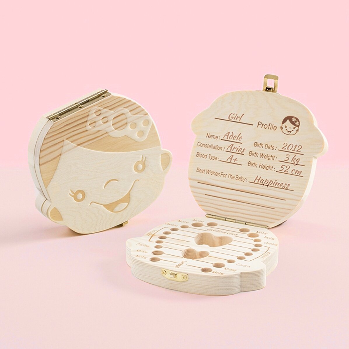 Box for first teeth - girl model