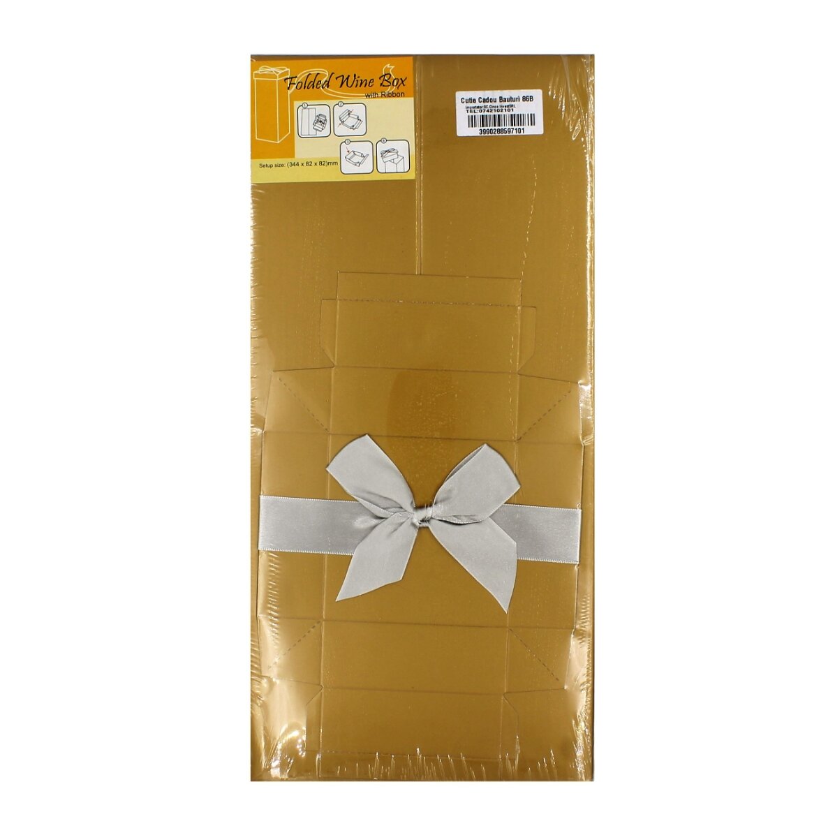 Foldable beverage box - gold model