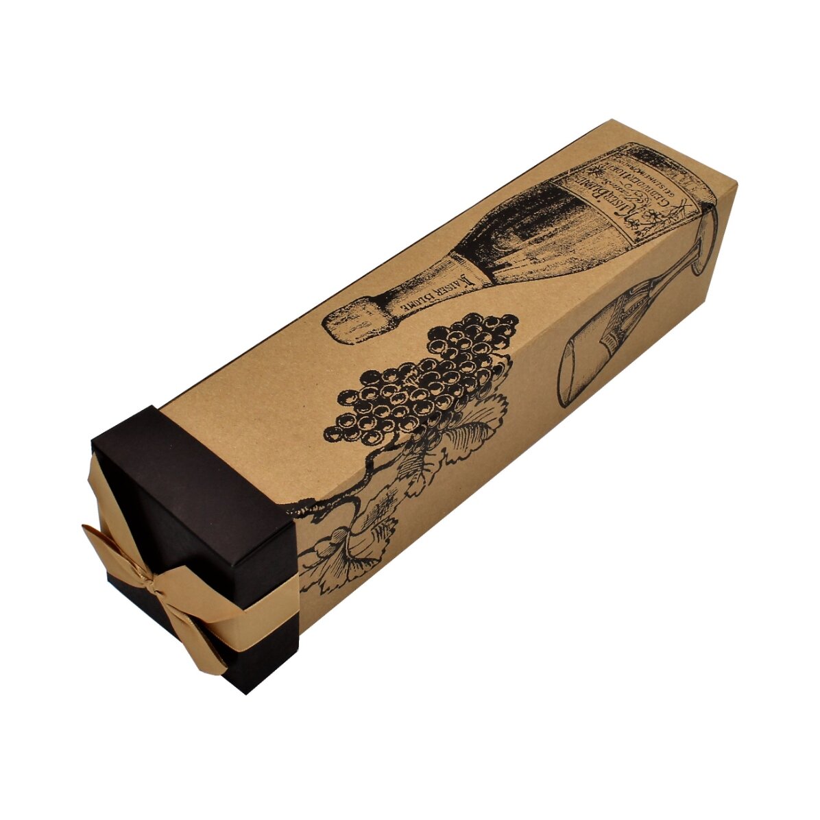 Foldable beverage box - kraft model