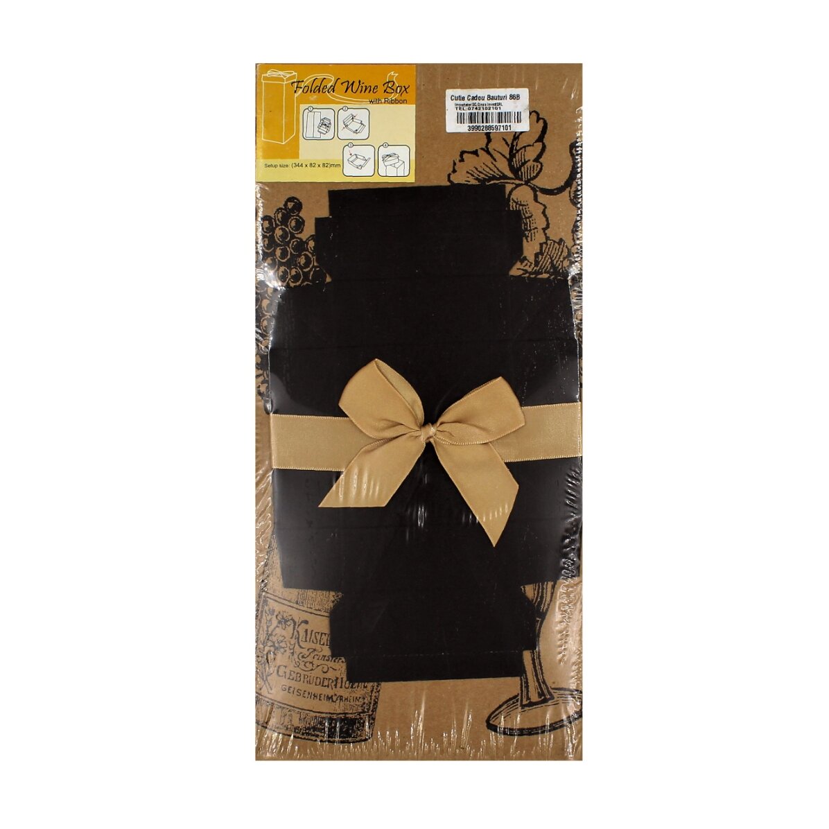 Foldable beverage box - kraft model