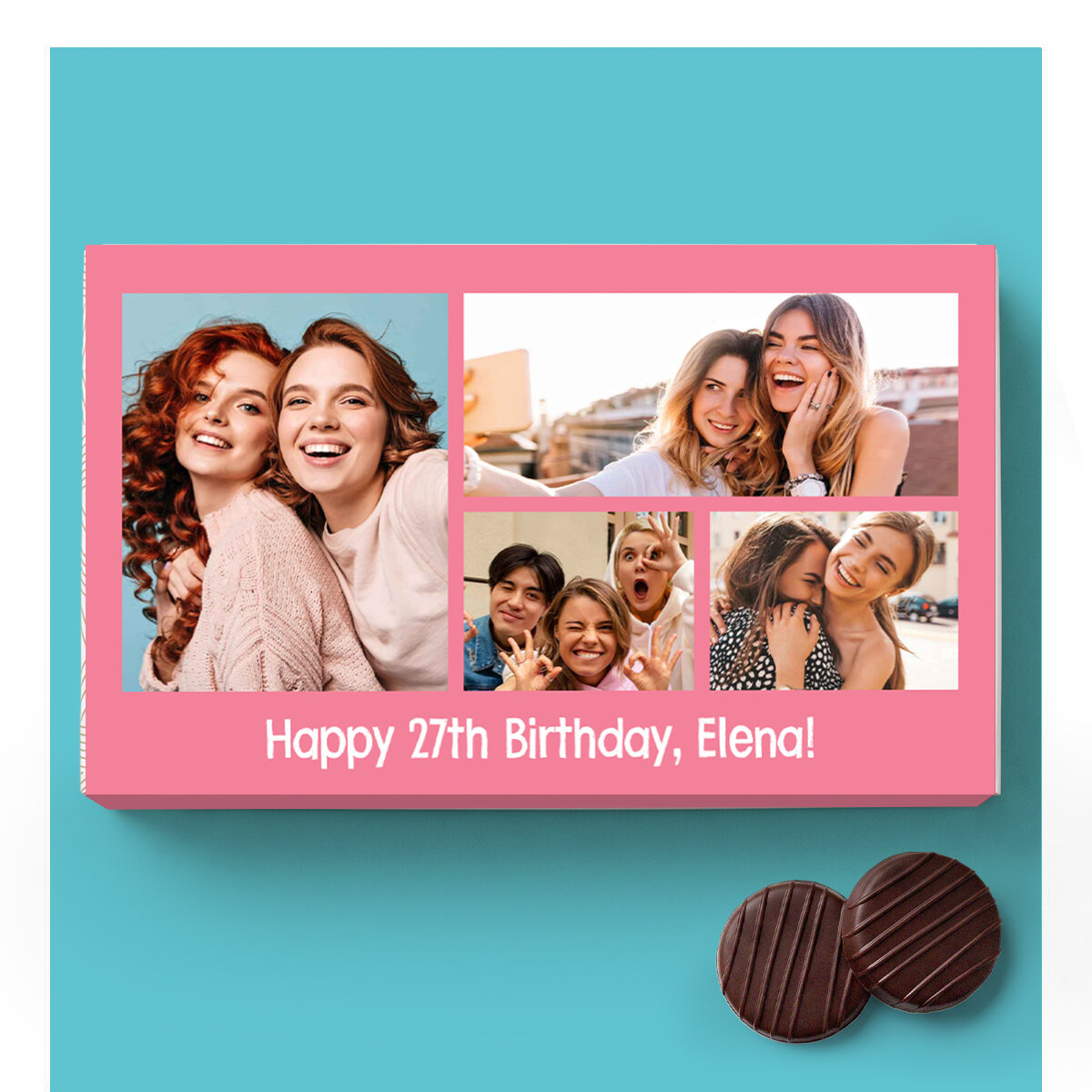 Personalised cream-filled sweet tins