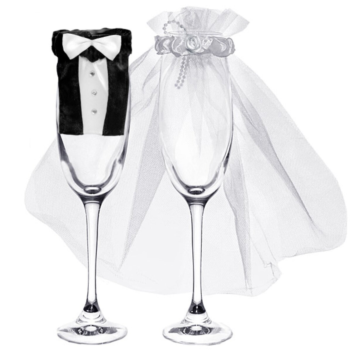 Decorațiune pahare miri