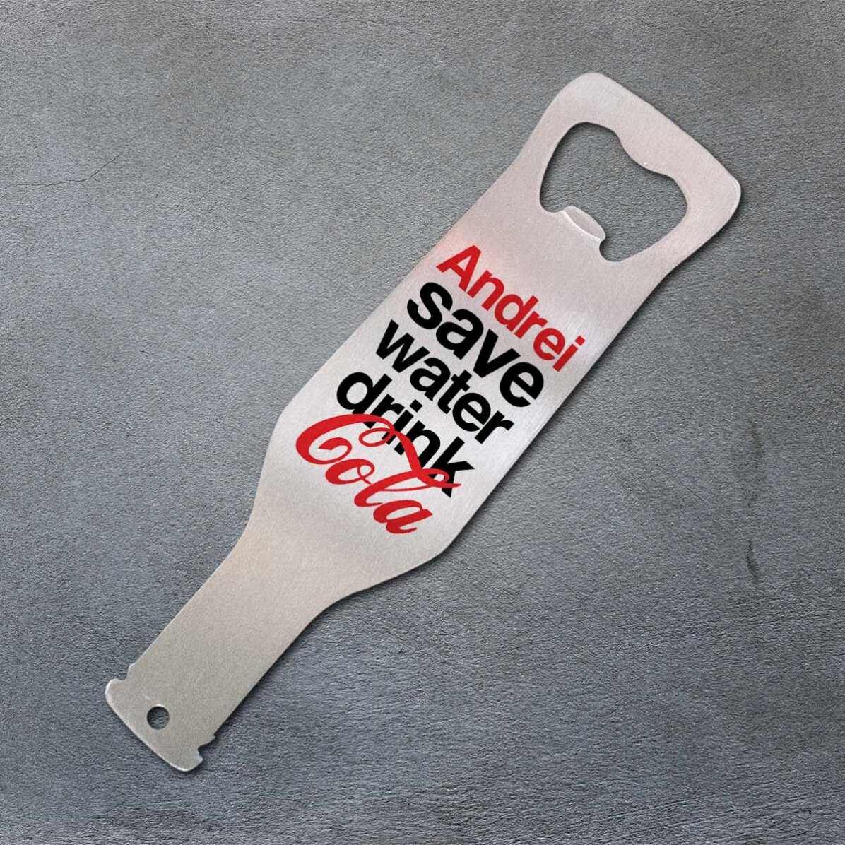 Desfăcător de băuturi personalizat - Save Water, Drink Cola