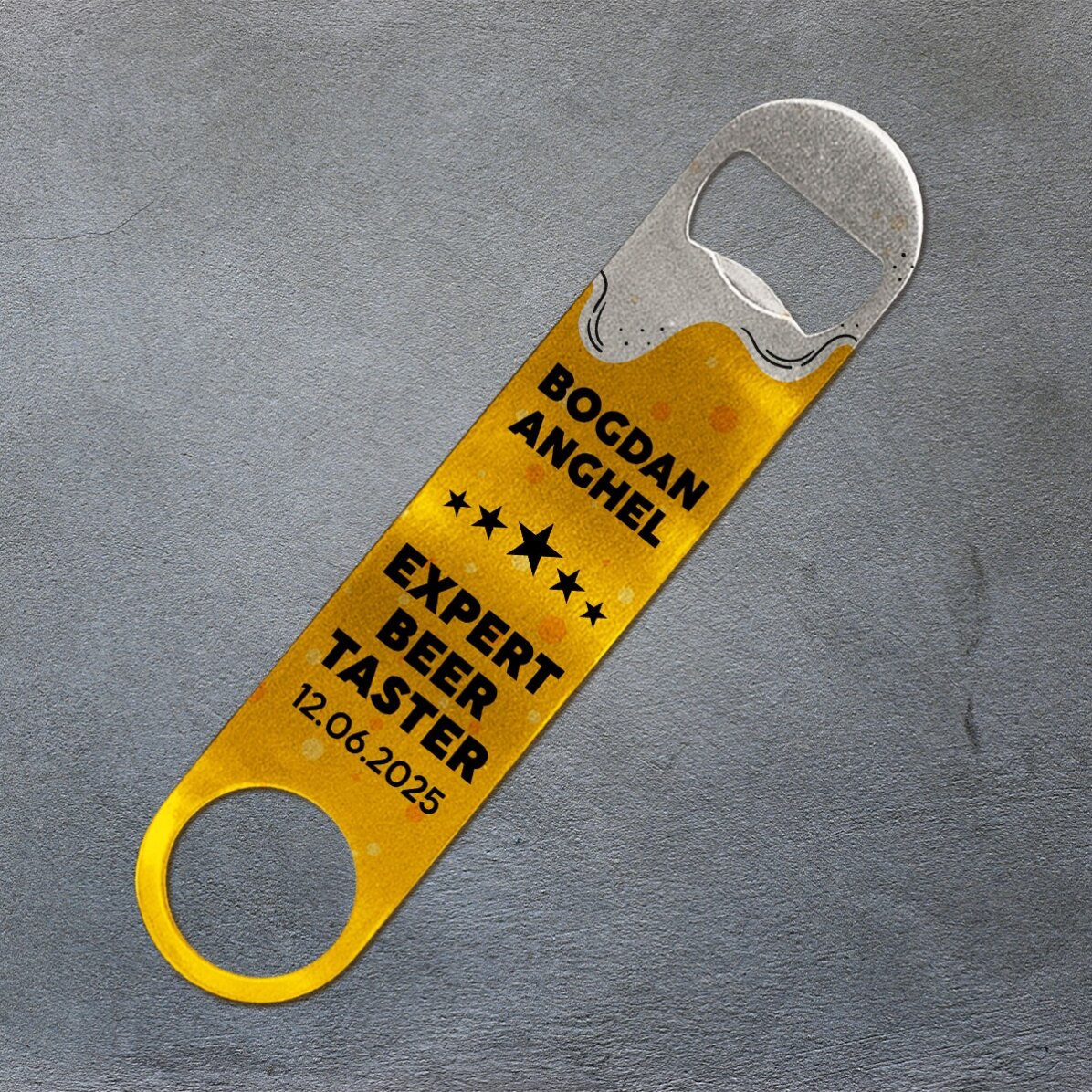 Desfăcător de bere personalizat cu mesaj - Beer Taster