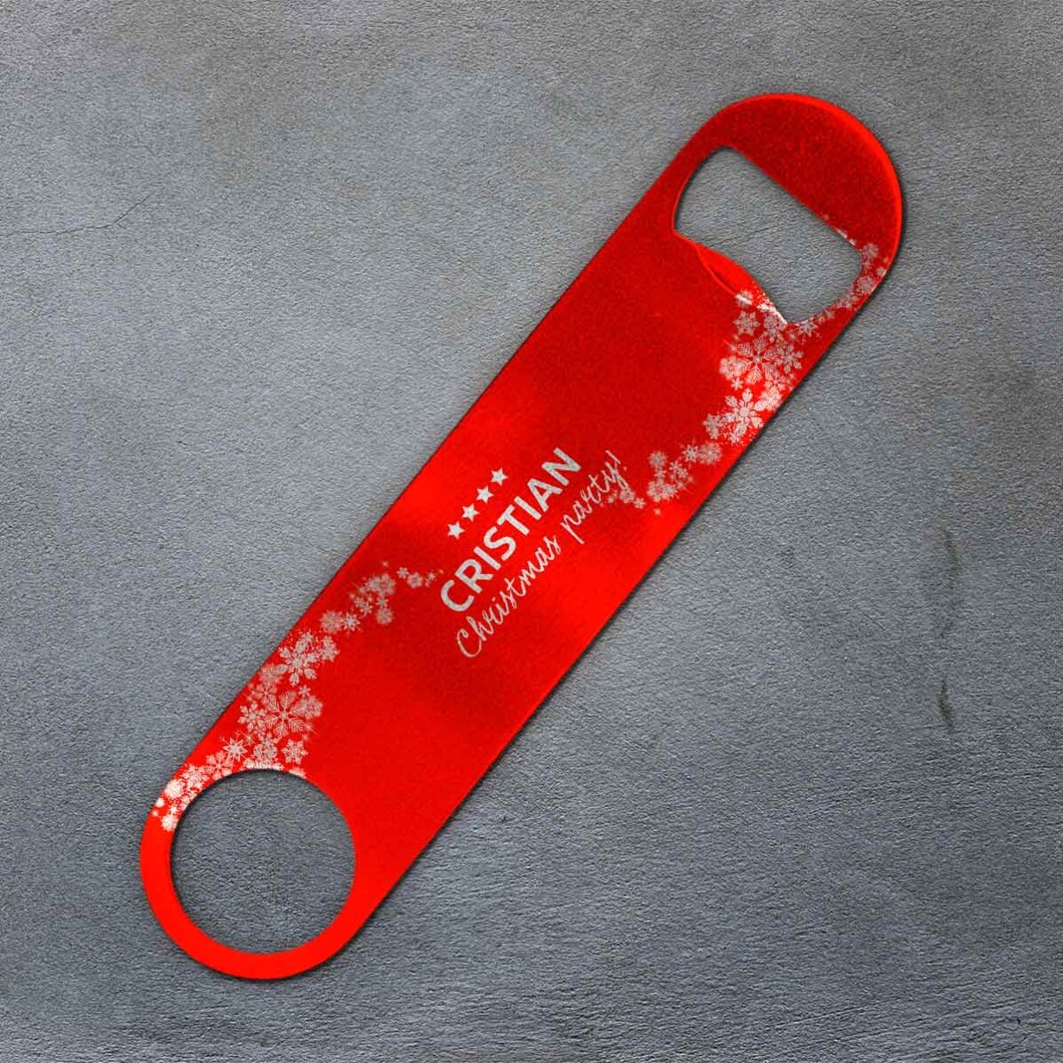 Desfăcător de bere personalizat cu text - Christmas party