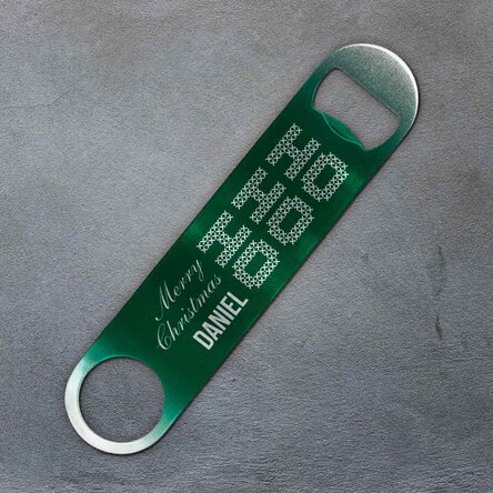 Desfăcător de bere personalizat cu text - Ho ho ho