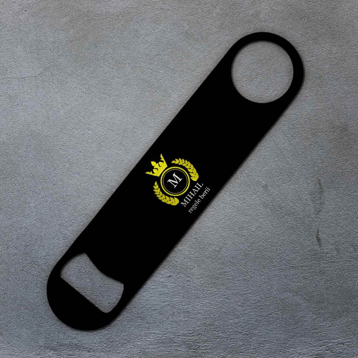 Desfăcător de bere personalizat cu text - Regele berii