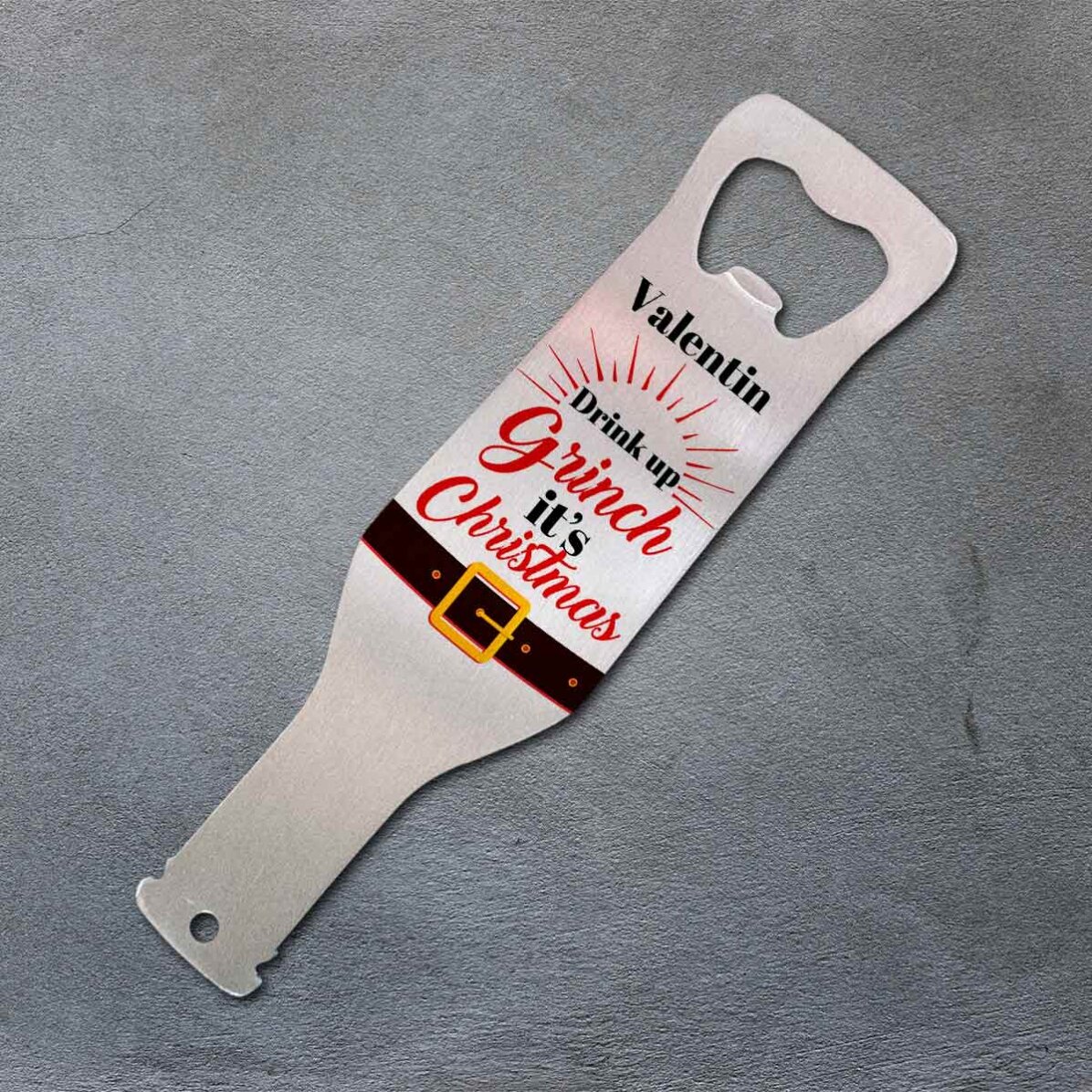 Desfăcător de bere personalizat - Drink up Grinch