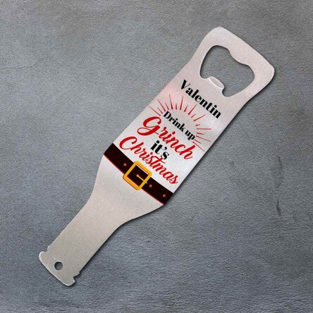 Desfăcător de bere personalizat - Drink up Grinch