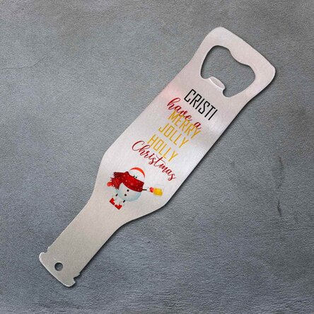 Desfăcător de bere personalizat - Have a merry, jolly, holly Christmas