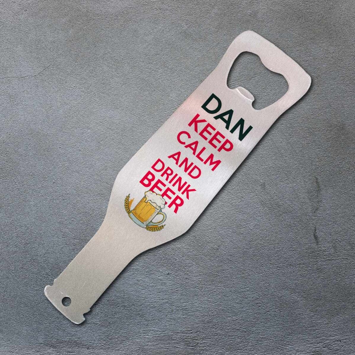 Desfăcător de bere personalizat - Keep calm and drink beer