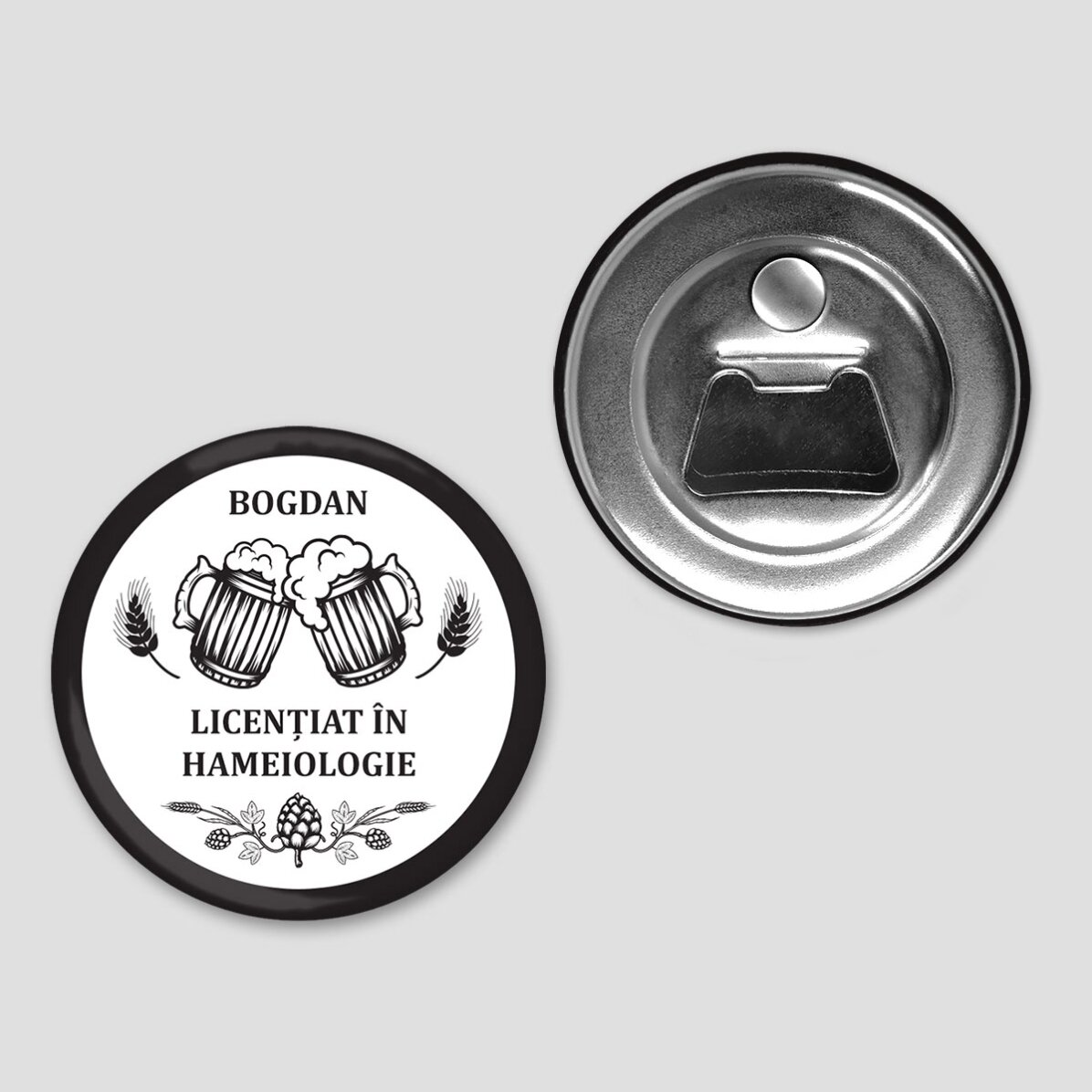 Desfăcător de sticle cu magnet personalizat cu mesaj  - Bere