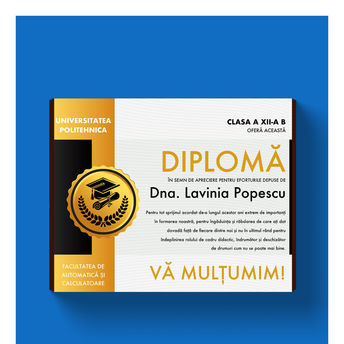 Personalised sweets for graduation