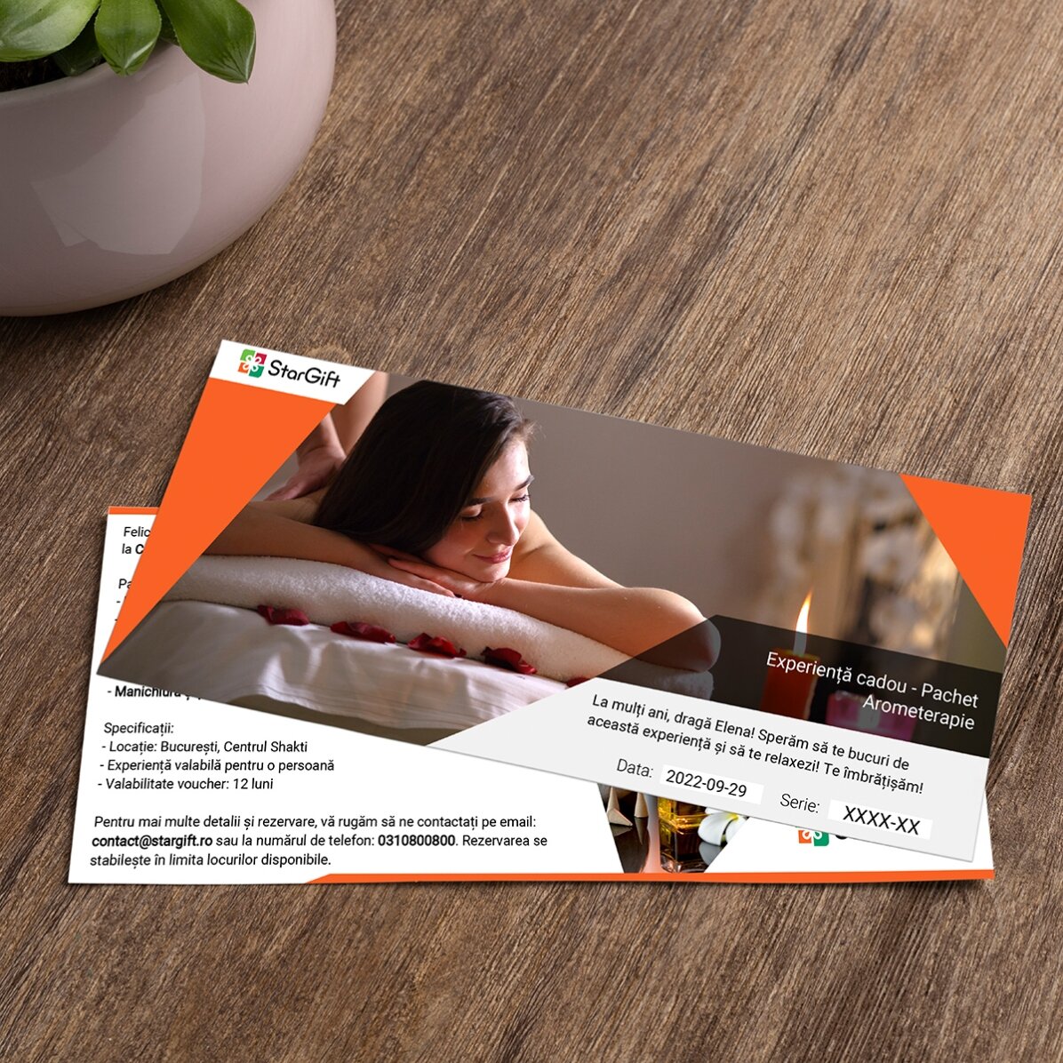 Experiență cadou Centrul Shakti - Pachet Aromaterapie 