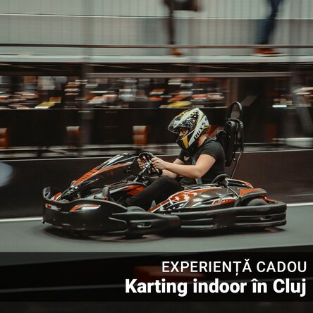 Experiență cadou plină de adrenalină - Sesiuni de Karting  indoor în Cluj