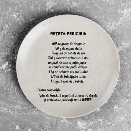 Farfurie personalizată cu text