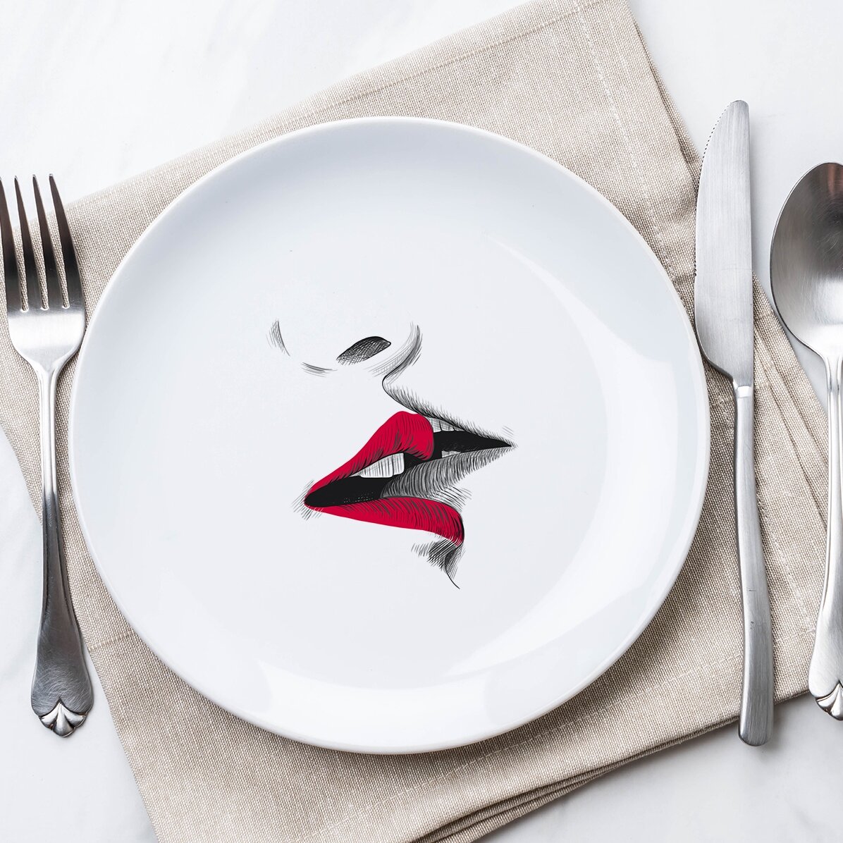 Farfurie personalizată Lips