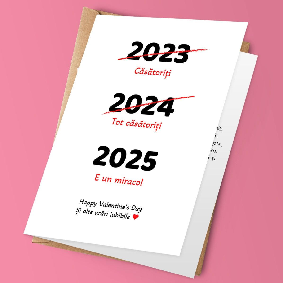 Felicitare amuzantă personalizată cu text pentru Ziua Îndrăgostiților