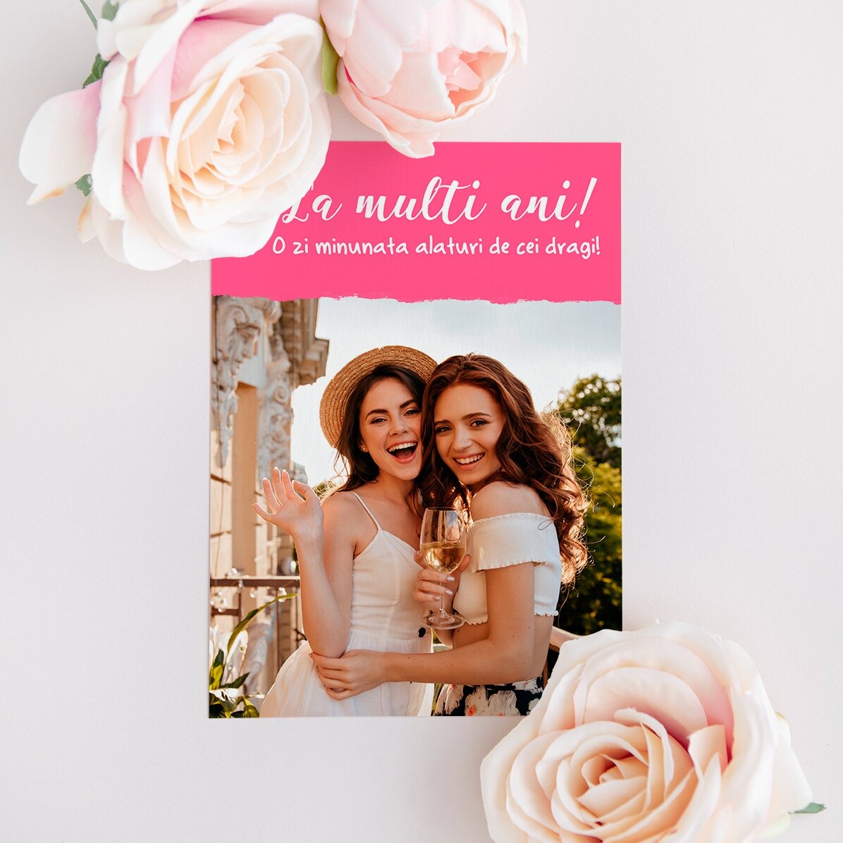 Felicitare personalizată cu poză și text 