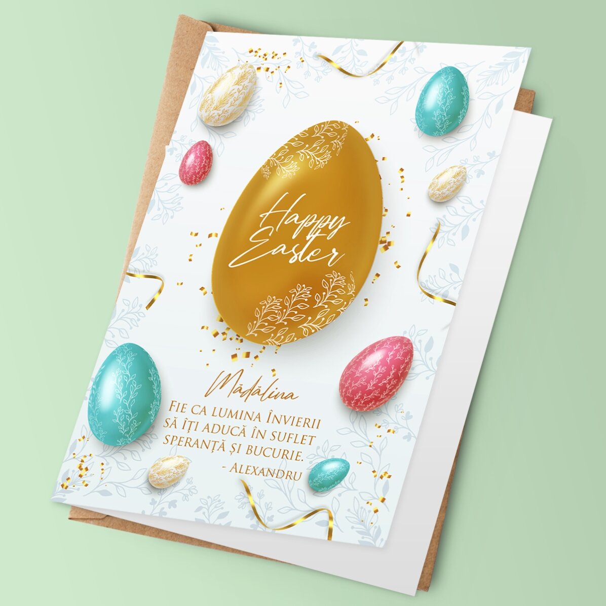 Felicitare personalizată cu text - Easter Wish