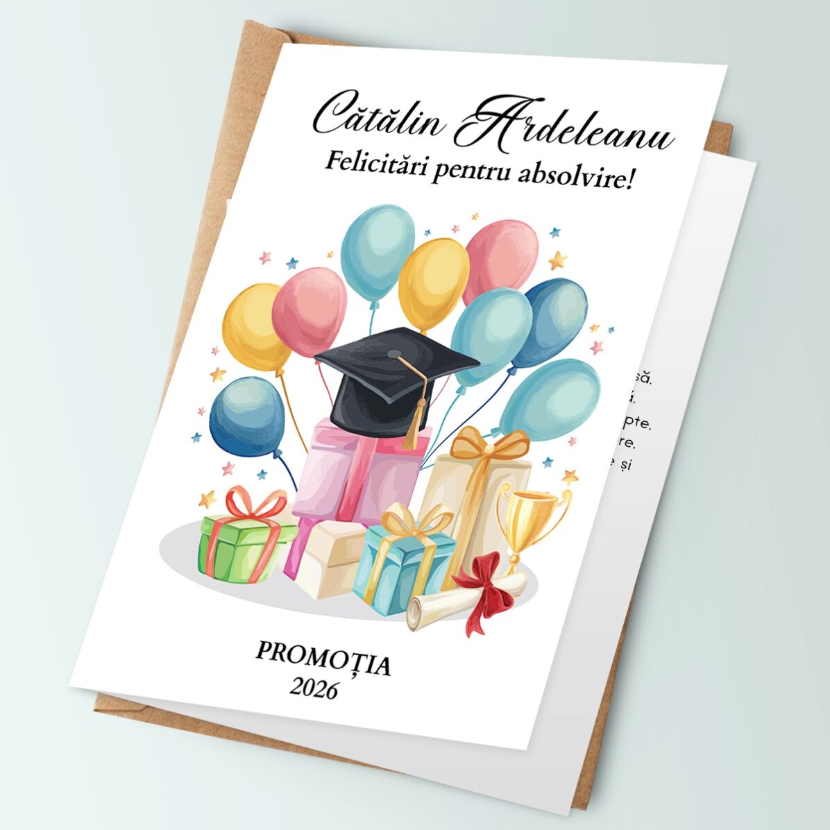 Personalised card with text - Graduation cards