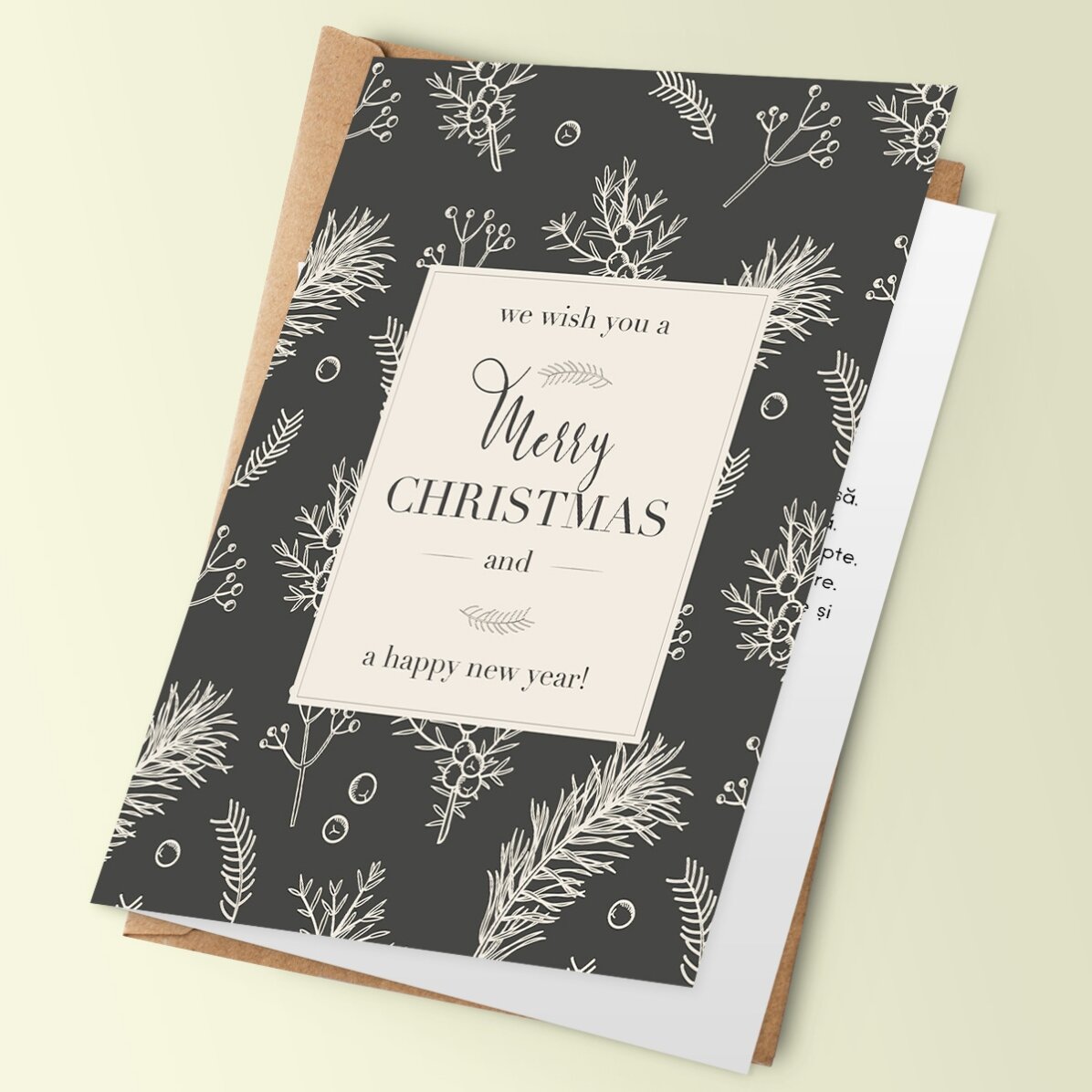 Felicitare personalizată cu text - Model Pin