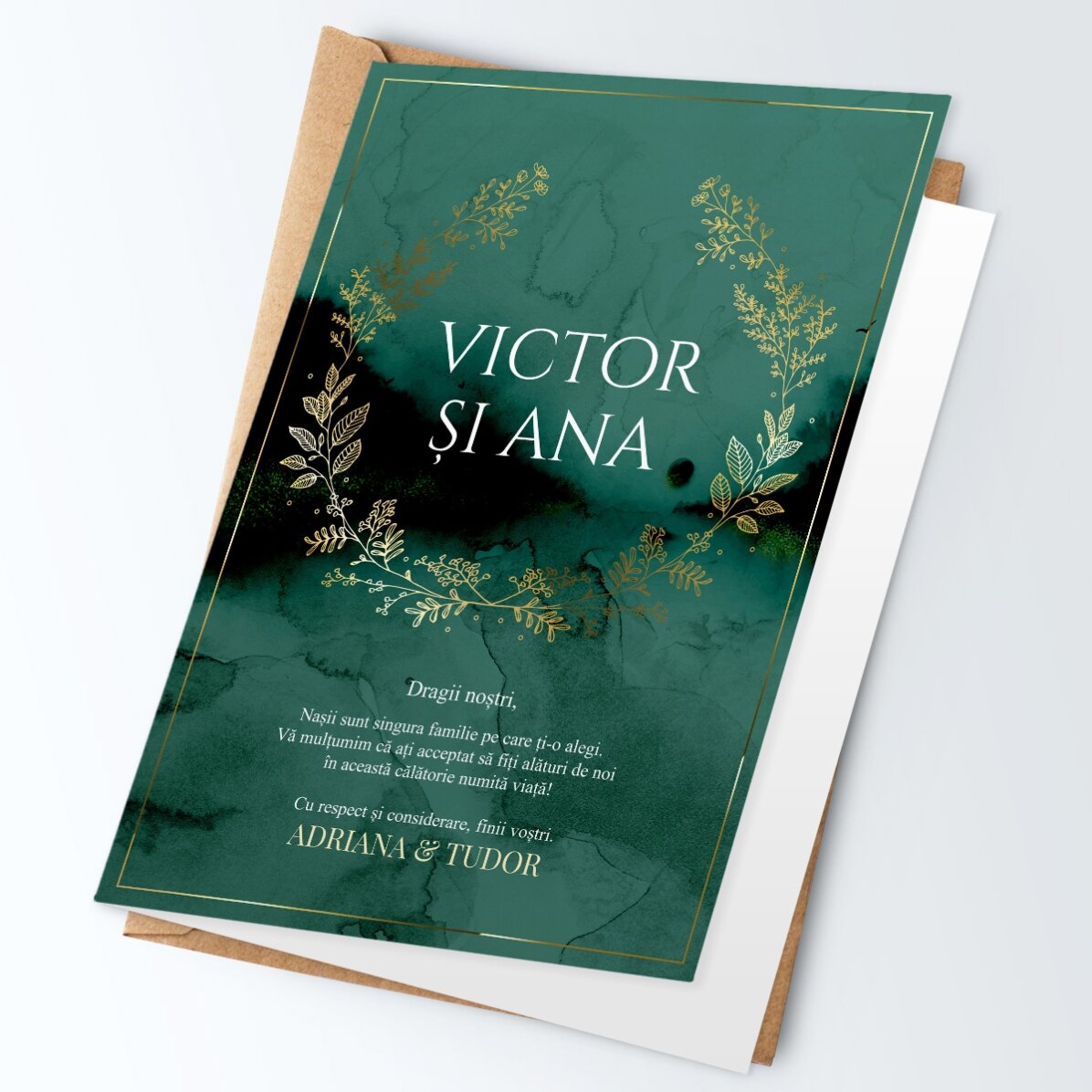 Personalised greeting card with text - Thank you to the godparents