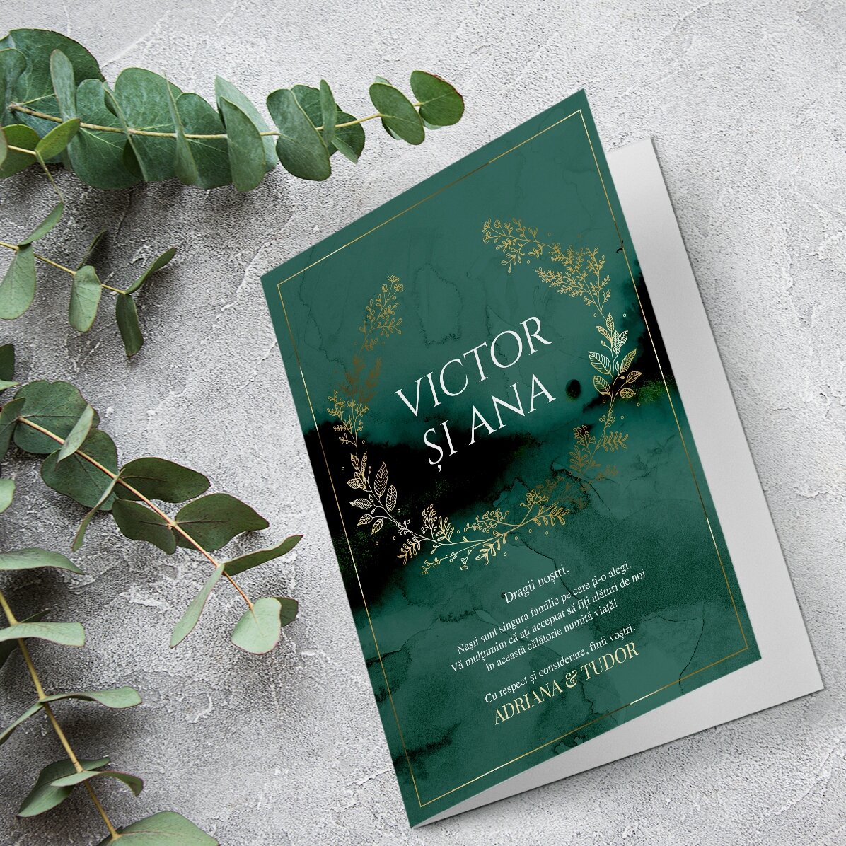 Personalised greeting card with text - Thank you to the godparents