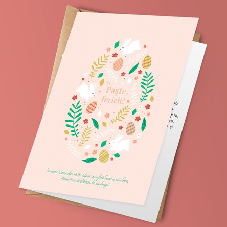 Personalised greeting card with text - Happy Easter!