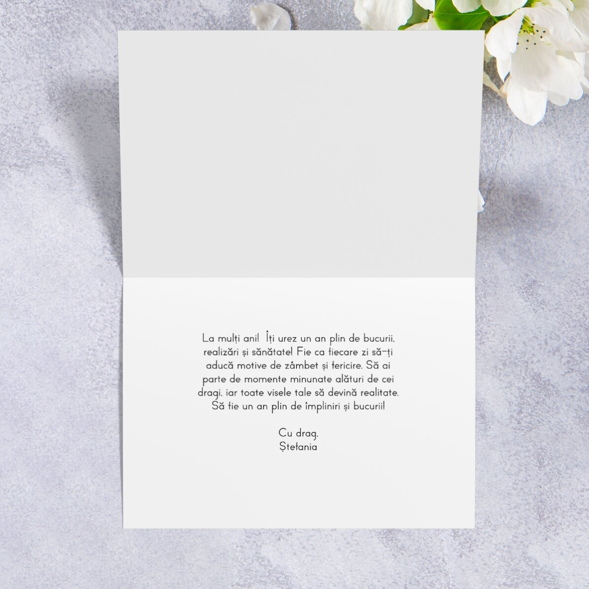 Personalised spring flowers greeting card - tulips