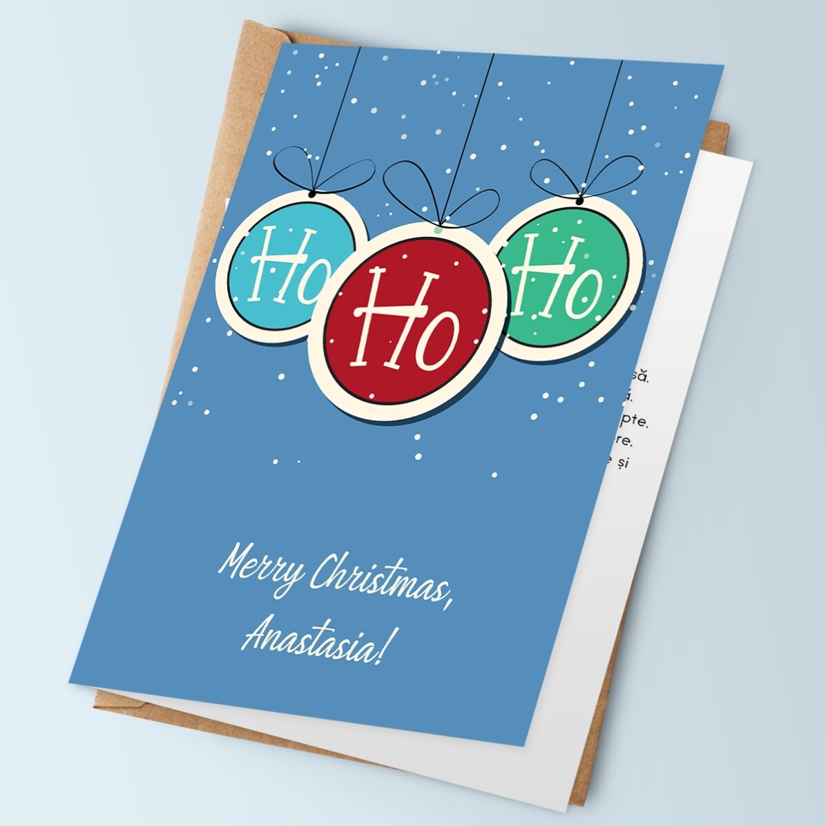 Felicitare personalizată - Globe ho, ho, ho!