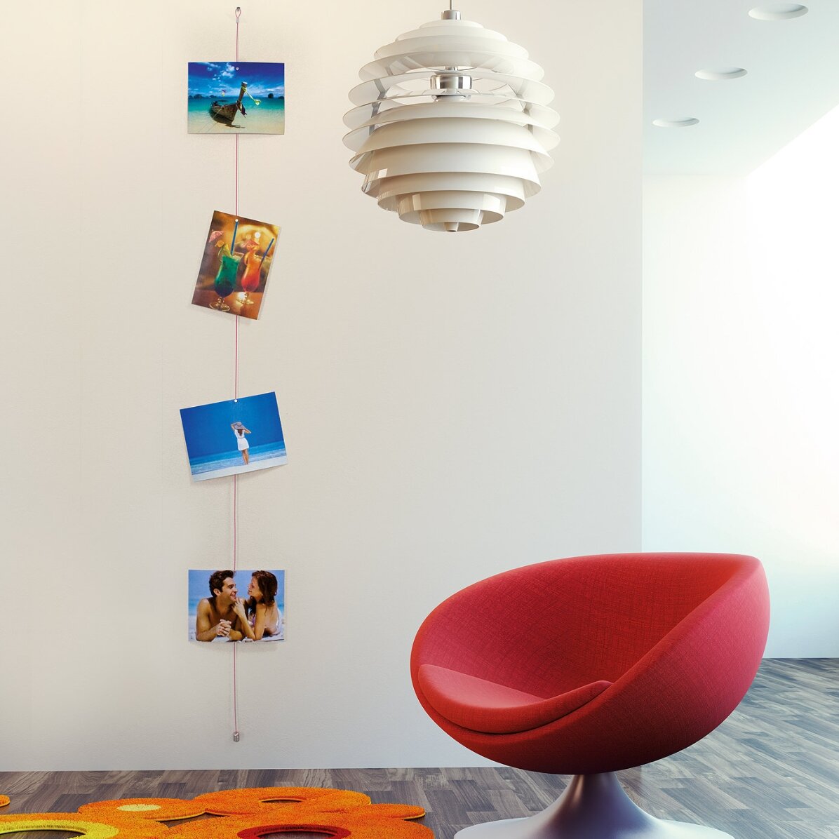 Fir metalic de agățat 8 poze