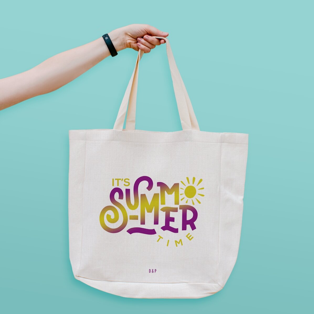 Geantă de plajă personalizată cu text - It