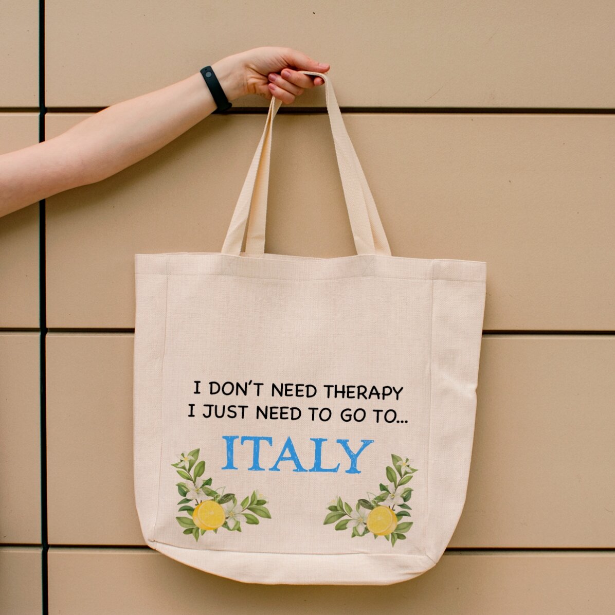 Geantă de plajă personalizată cu text - Italy