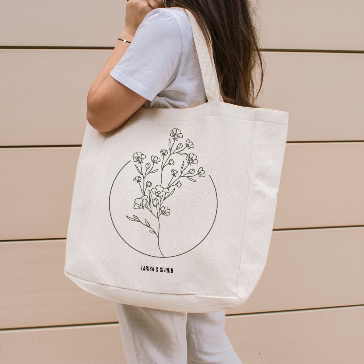 Geantă de plajă personalizată cu text - Model mistic