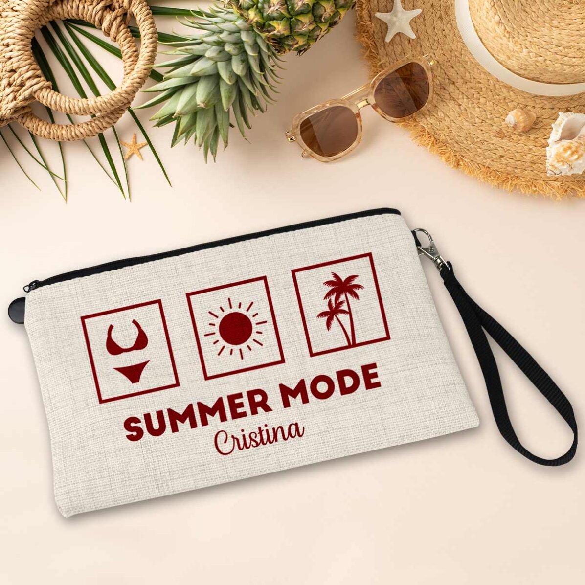 Gentuță pentru accesorii personalizată cu text - Summer Mode