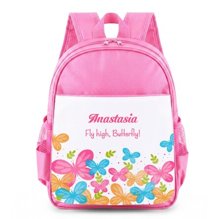 Personalised school bag with name - Fluturasi
