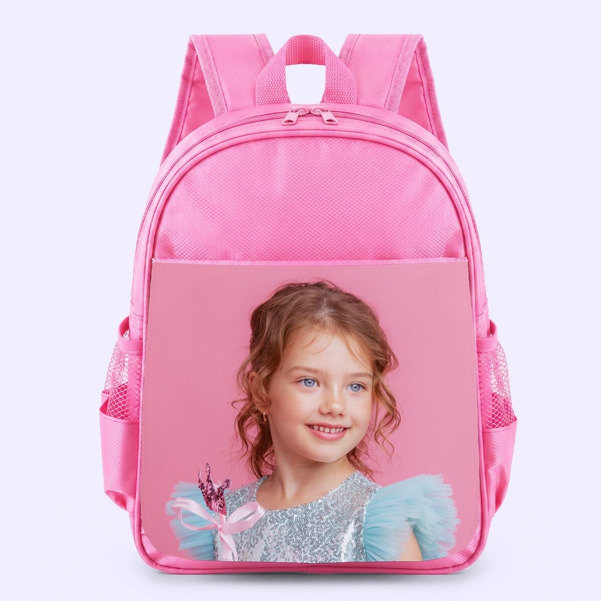 Personalised schoolbag with a photo