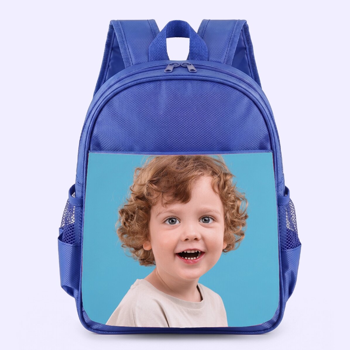 Personalised schoolbag with a photo