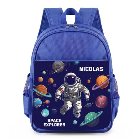 Personalised school bag with text – Astronaut