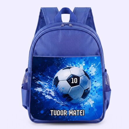 Personalised school bag with text – Football