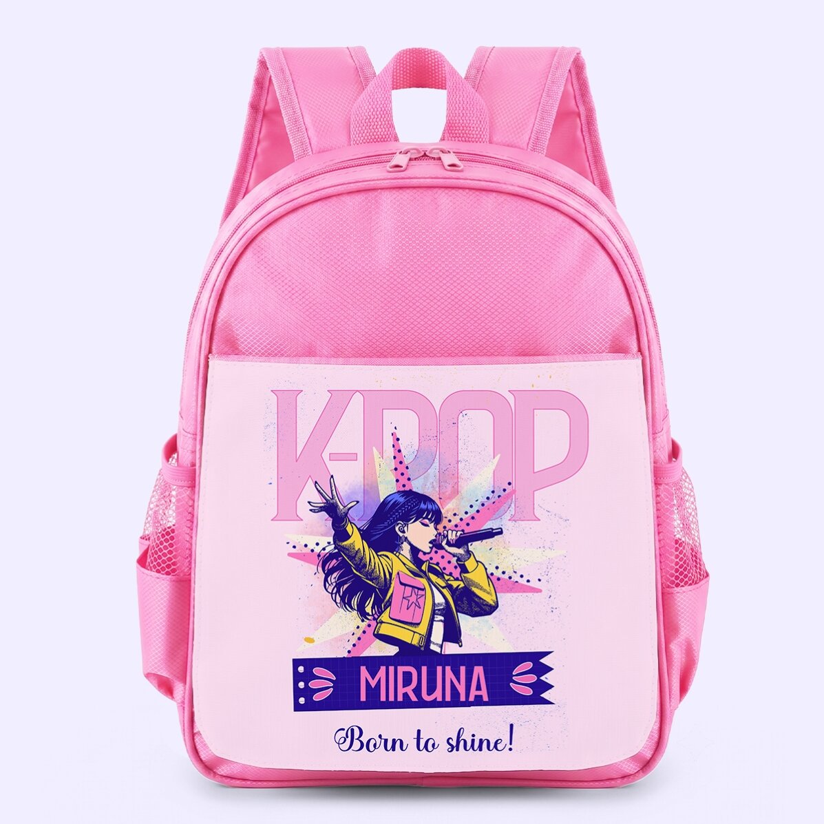 Personalised school bag with text – K-pop