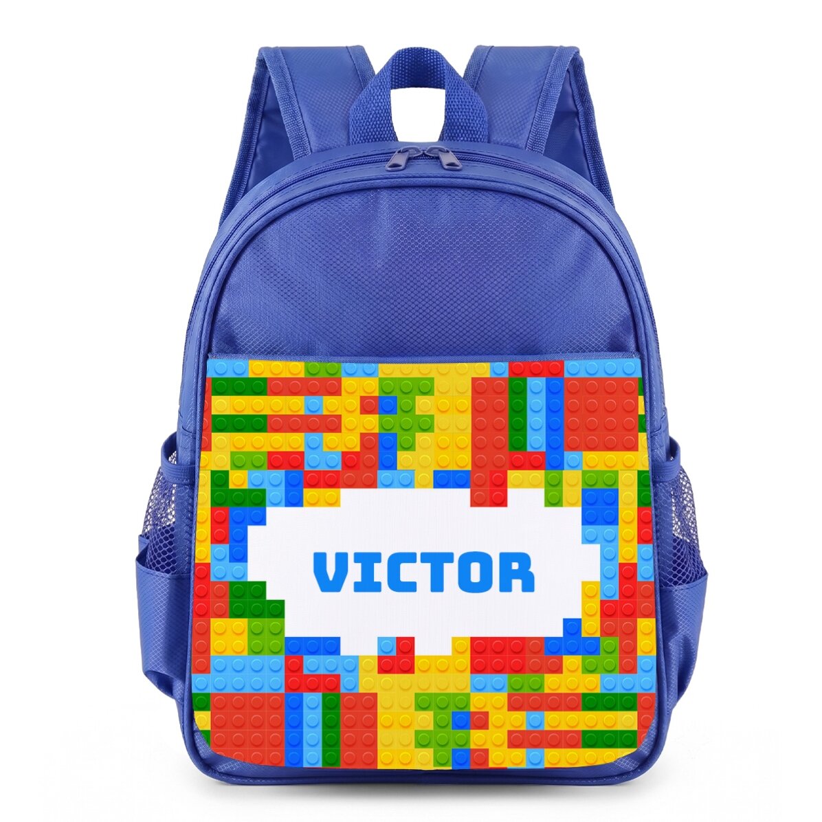 Personalised school bag with text – Lego
