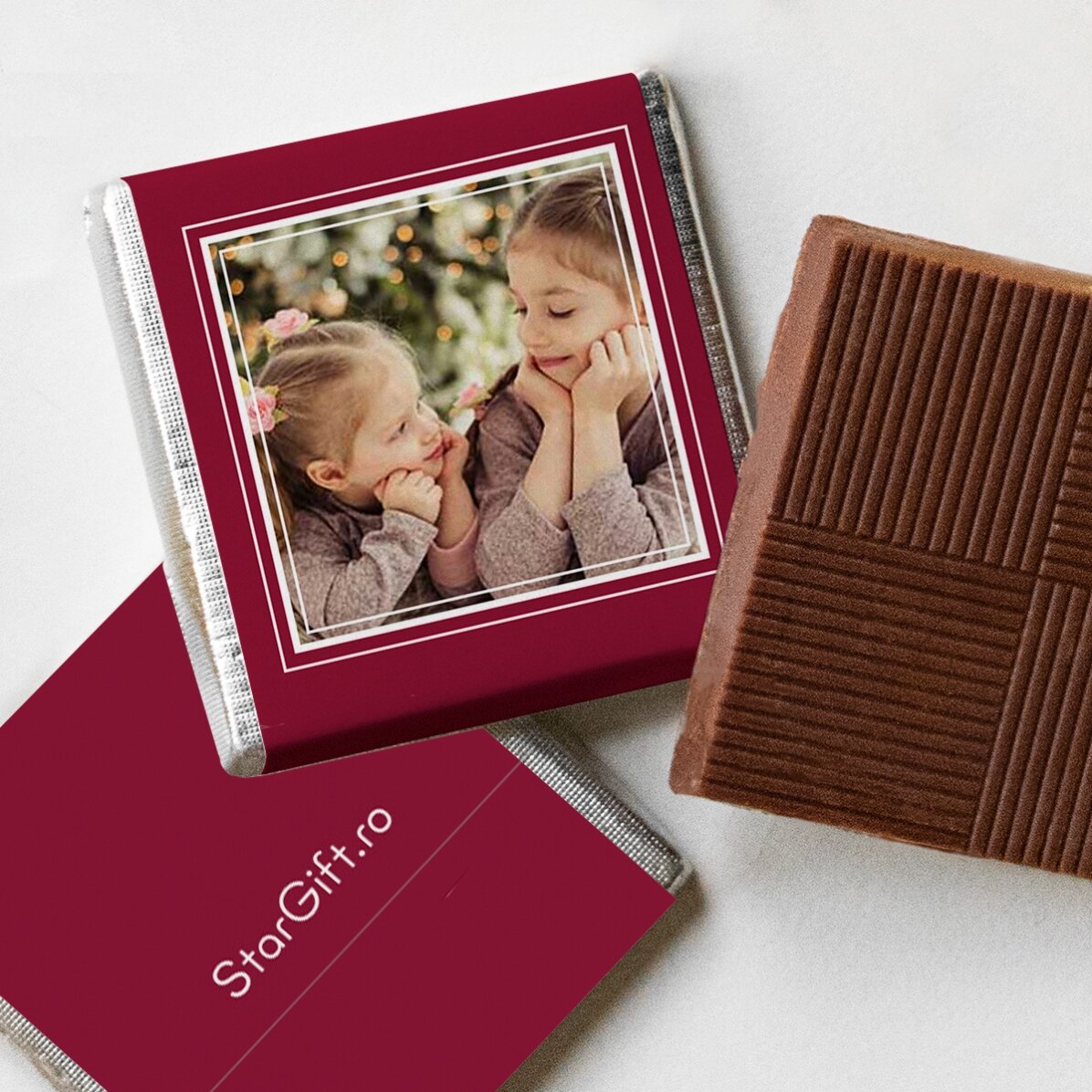 Glob cu 10 mini ciocolățele personalizate cu poze