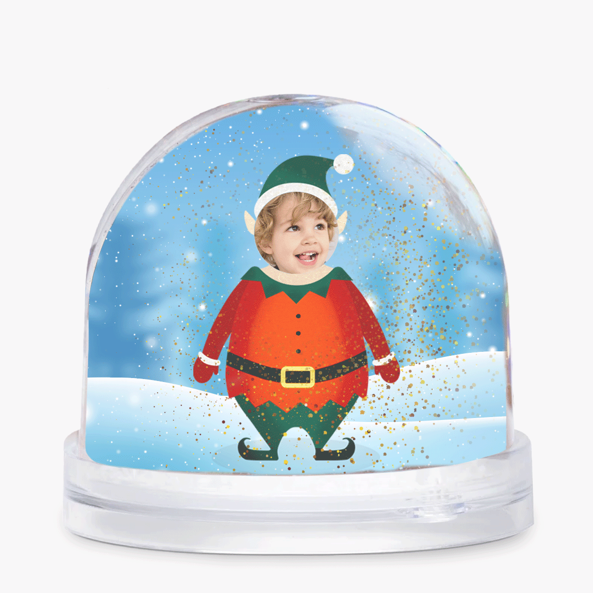 Glob de birou personalizat cu mesaj și text - Ajutorul lui Moș Crăciun