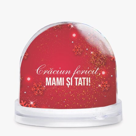 Glob de birou personalizat cu poză și mesaj - Crăciun fericit!