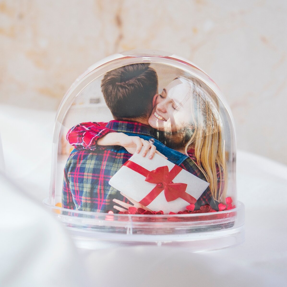 Glob de birou personalizat cu poză și text - Sărbătoarea iubirii