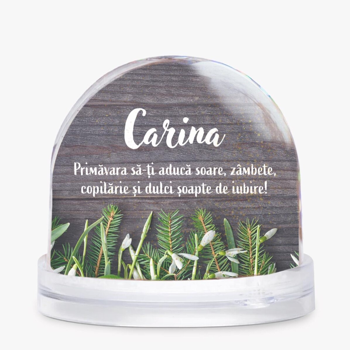 Personalised desk globe with photo and text - Whispers of Love