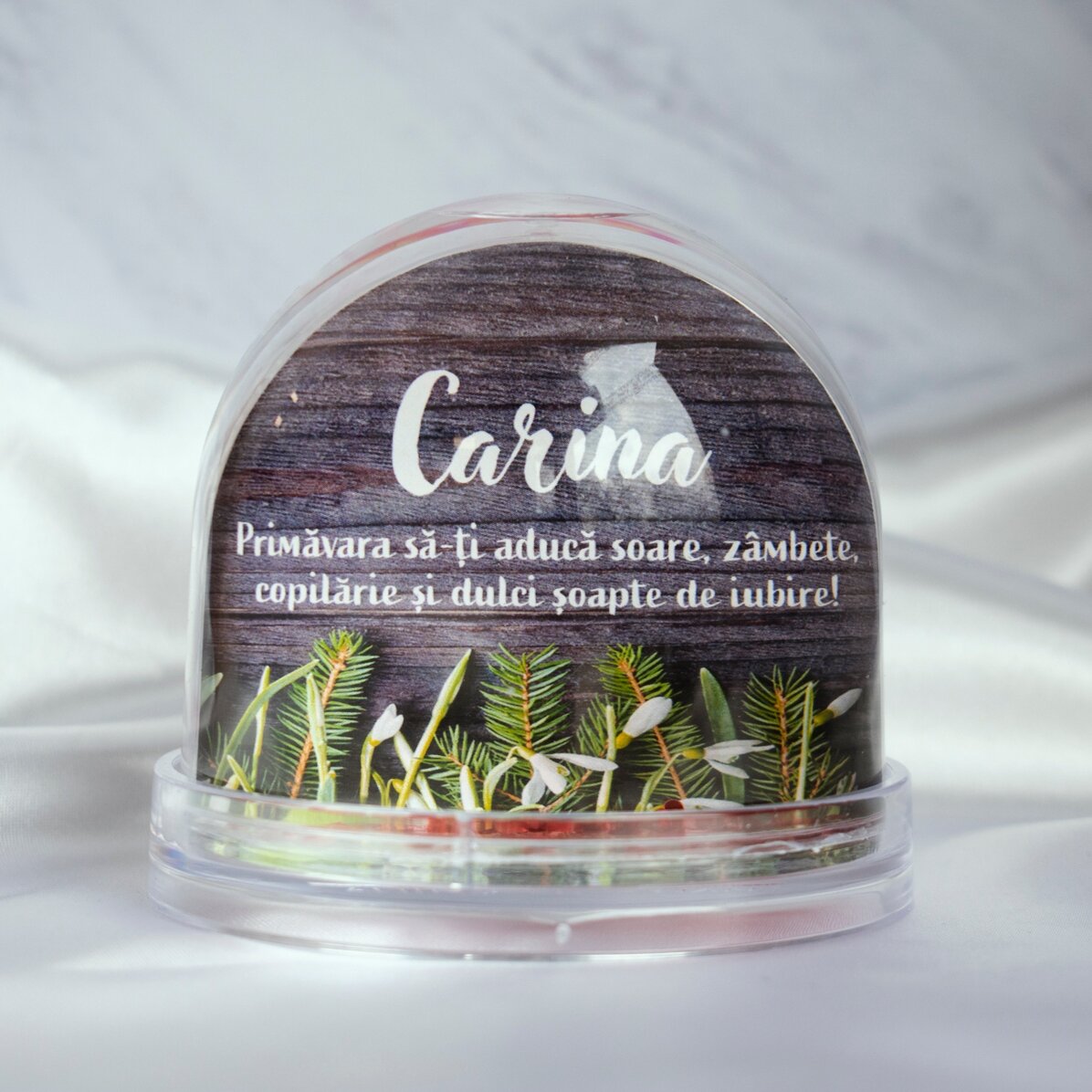 Personalised desk globe with photo and text - Whispers of Love